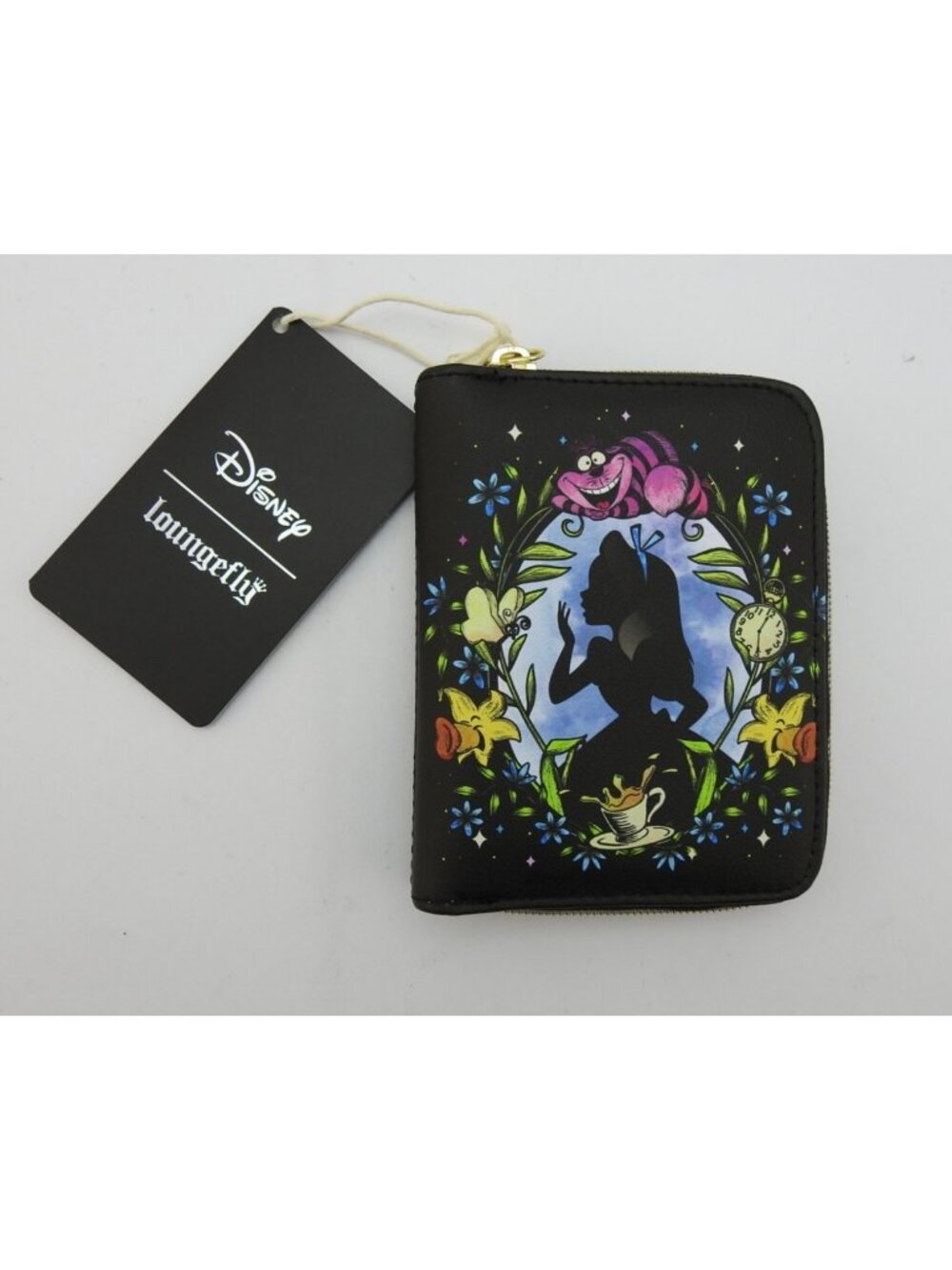 Loungefly Disney Alice In Wonderland Cameo Mini Zipper Wallet NWT Cheshire Cat